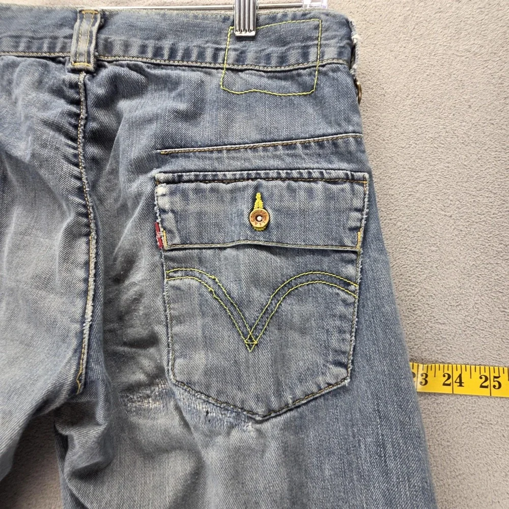 Vintage Levis Engineered Jeans Mens 31x34 Blue Twisted Flap Pocket Double Knee